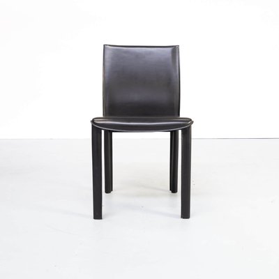 Italian Leather Dining Chairs From Arper 1980s Set Of 6 Bei Pamono Kaufen