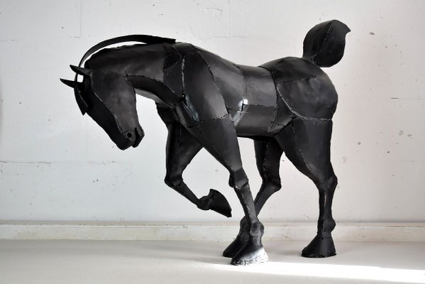 Iron Welded Horse Sculpture by Lida Boonstra, 1998 for sale