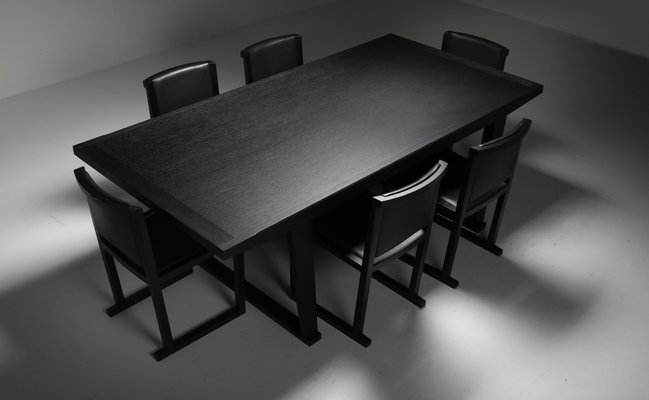 Black Oak Lucullo Dining Table By Antonio Citterio 2004 For At Pamono Black Oak Lucullo Dining Table By, Black And Oak Dining Table
