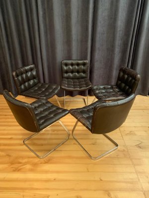 Rh 304 Unesco Desk Chairs By Robert Haussmann For De Sede 1950s Set Of 5 For Sale At Pamono
