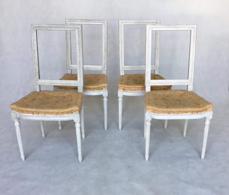 Antique Gustavian Dining Chairs Set Of 4 For At Pamono Antique Gustavian Dining Chairs Set Of, Light Wood Dining Chairs Set Of 4