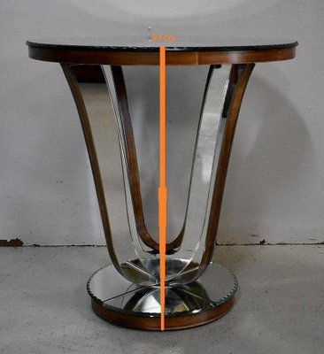 Small Mirrored Glass Walnut Side Table 1940s For At Pamono Walnut Side Table 1940s For At Pamono, Very Small Mirrored Side Table