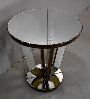 Small mirrored lamp table top