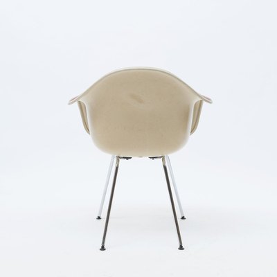 Mid-Century Red Leather Dax Dining Chair by Charles & Ray Eames