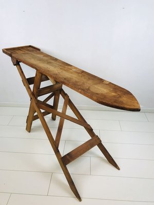 Antique Rustic Solid Wood Folding Ironing Board, 1900s for sale at Pamono