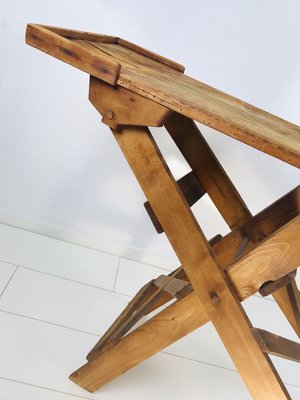 Antique Rustic Solid Wood Folding Ironing Board, 1900s for sale at