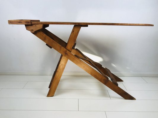 Antique Rustic Solid Wood Folding Ironing Board, 1900s for sale at