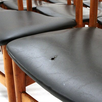 Wooden Chair With Upholstered Seat 1950s For Sale At Pamono