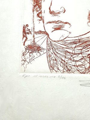 George Washington Etching By Salvador Dalí, 1967 For Sale At Pamono