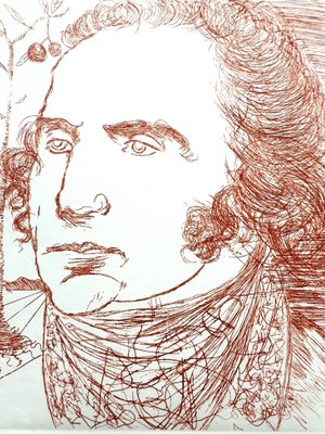George Washington Etching By Salvador Dalí, 1967 For Sale At Pamono