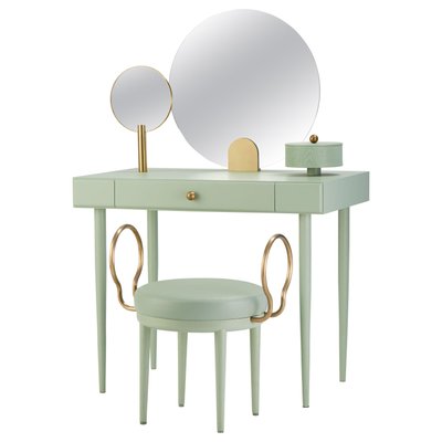 Rose Selavy Vanity Desk With Stool By, Vanity Desk Mirror Set