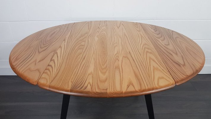 Black Leg Round Drop Leaf Dining Table By Lucian Ercolani For Ercol 1960s For Sale At Pamono Solid handcrafted hardwood rectangular drop leaf table ; pamono