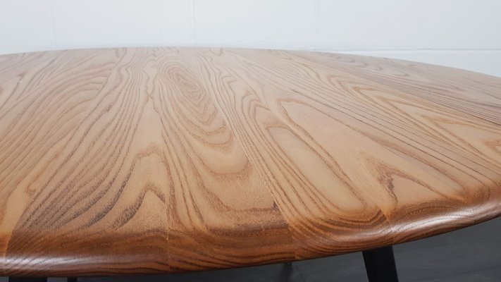 Black Leg Round Drop Leaf Dining Table By Lucian Ercolani For Ercol 1960s For Sale At Pamono Modern lines round drop leaf table for small space. pamono