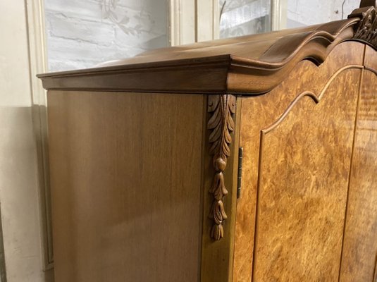 Queen Anne Burr Walnut 2 Door Wardrobe For Sale At Pamono
