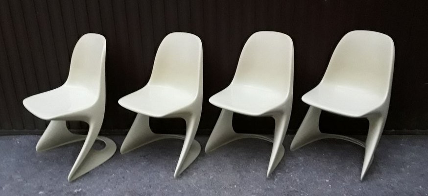 Stackable Plastic Chairs by Alexander Begge for Casala 1974 Set of 4