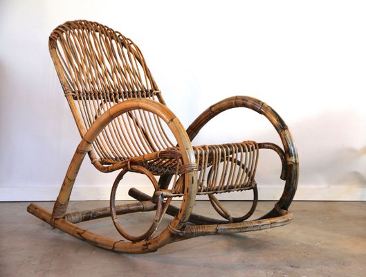 Large wicker rocking hot sale chair