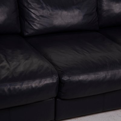 blue leather largo 3 seat sofa from boconcept