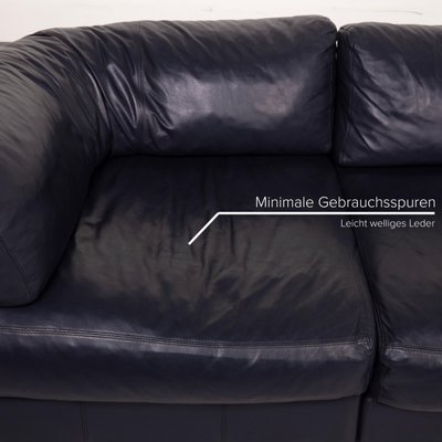 blue leather largo 3 seat sofa from boconcept