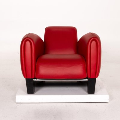 Red Leather Ds 57 Armchair By Franz Romero For De Sede For Sale At Pamono