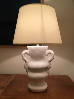 Polished Plaster Table Lamps By Dorian, Teacup Table Lamp Next To Each Other