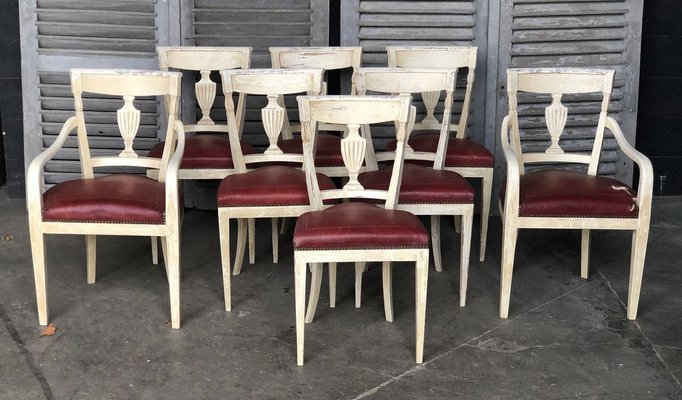 Antique French Directoire Dining Chairs Set Of 8 For Sale At Pamono