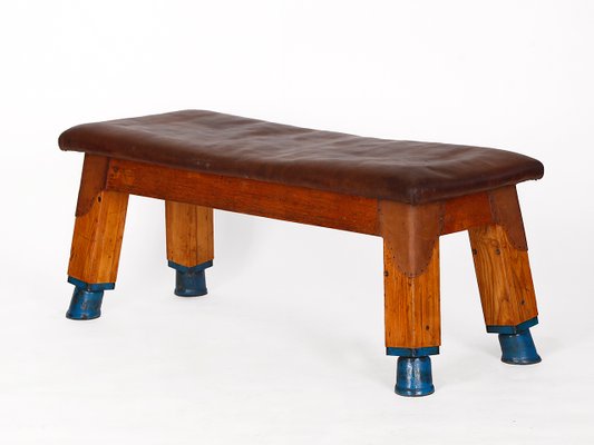 Vintage Leather Bench Gymnastic Bench 1930s for sale at Pamono