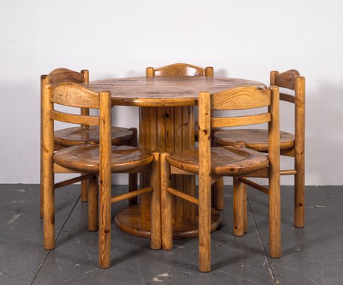 Rainer Daumiller 1970s, 1970s Style Dining Table And Chairs