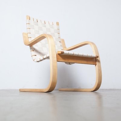 White 406 Armchair by Alvar Aalto for Artek 1950s
