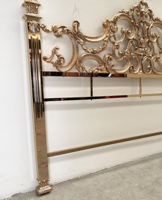 Mid Century Italian Hollywood Regency Brass King Size Bed Frame 1970s For Sale At Pamono