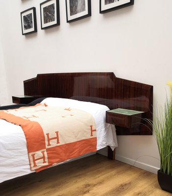 Mid century wood bed frame king deals