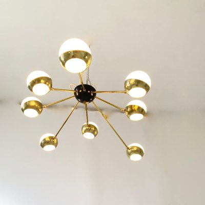 Large Vintage Gold Ceiling Lamp 1980s For At Pamono - Large Gold Ceiling Pendants