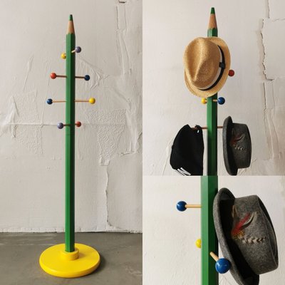 Vintage Hat Rack Wardrobe For Children, Cowboy Standing Coat Rack