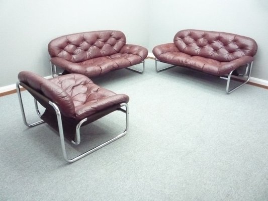 Vintage Living Room Set By Johann, Leather Sofa Set Ikea