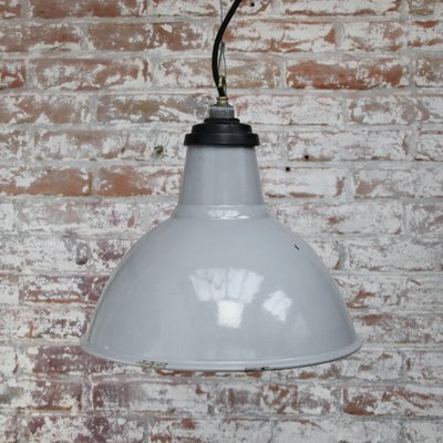 Vintage Industrial Gray Enamel British 