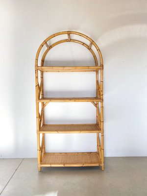 Vintage Bamboo Bookcase 1970s