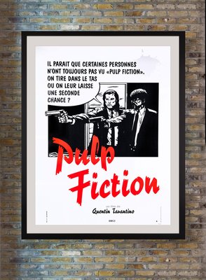 Pulp Fiction Original Vintage Movie Poster by Bernard Bittler, French, 1994  for sale at Pamono