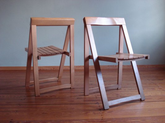 Folding Chairs Mid-Century Folding Chairs by Aldo Jacober for Alberto Bazzani, Set of 6  for sale at Pamono