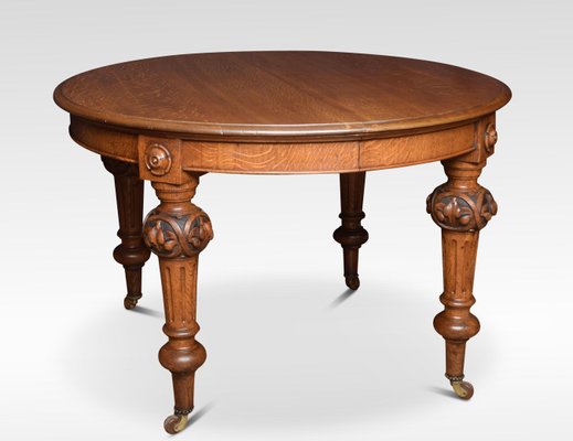 Antique Oak Oval Extending Dining Table Bei Pamono Kaufen