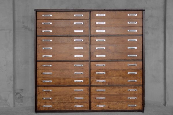 Huge Industrial Oak Architect Cabinet, Used Architect File Cabinets