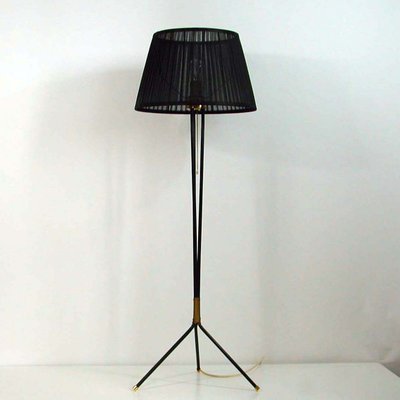 Black Tripod Floor Lamp 1950s For Sale At Pamono
