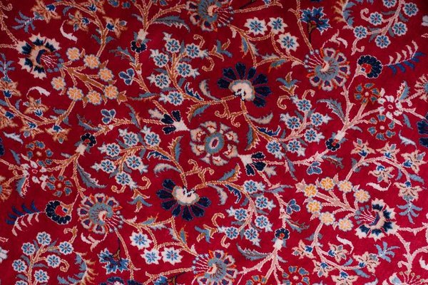Middle East Floral Dark Red Rug With Border And Medallion 1960s For Sale At Pamono