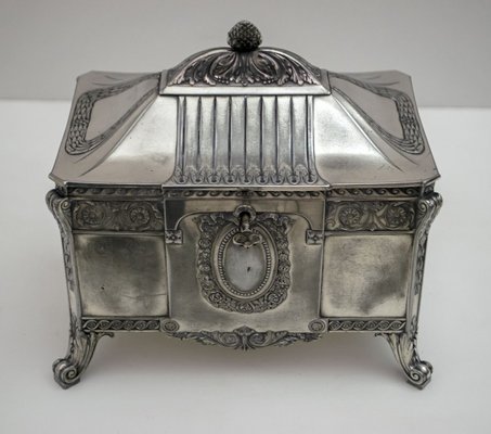 Fermoir Boîte Turquoise Et Argent - 1 Pièce, Cuivre Plaqué, Fait Main Inde