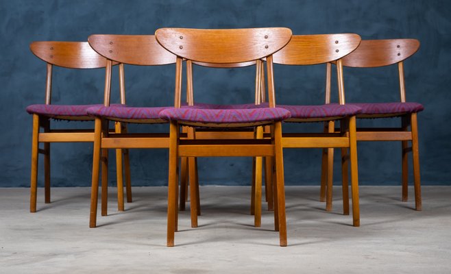 Mid Century Danish Teak Dining Chairs from Farstrup M bler Set of 6