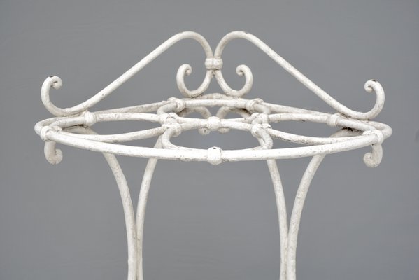 Portaombrelli In Ferro Battuto Bianco - 83x32x32 Cm, Stile Vintage, Per Interno Ed Esterno, Stabile A 3 Piedi