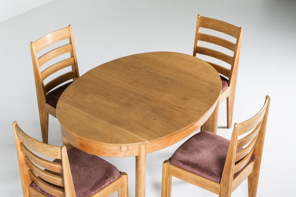 Rationalist Oval Dining Table Chairs, Round Dining Table With 5 Chairs