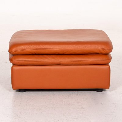 Terracotta Orange Leather Ottoman From Natuzzi For At Pamono - Orange Leather Ottoman Terracotta Orange Leather Ottoman From Natuzzi For At Pamono - Orange Leather Ottoman