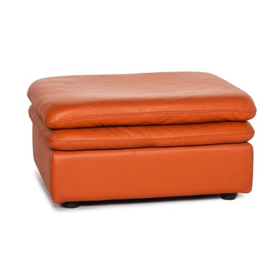 Terracotta Orange Leather Ottoman From Natuzzi For At Pamono - Orange Leather Ottoman Terracotta Orange Leather Ottoman From Natuzzi For At Pamono - Orange Leather Ottoman
