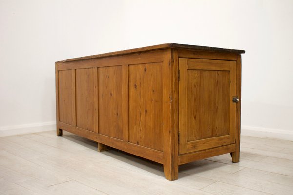 Antique Pitch Pine Shop Counter Or Kitchen Island Cupboard 2 213
