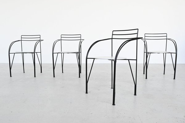 Silver Moon Dining Chairs By Pascal Mourgue For Fermob 1980s Set Of 4 Bei Pamono Kaufen
