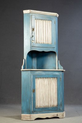 Corner Cabinet In Blue And White 1920s Bei Pamono Kaufen